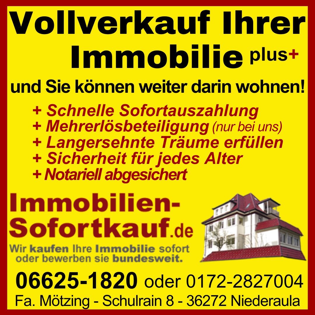 Vollverkauf Plus…”Wir kaufen Ihre Immobilie sofort!”